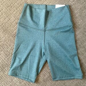 Aerie Green High-Waisted Bike Shorts